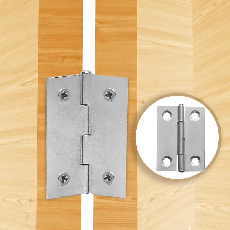 Duravel Door Hinge Folding Butt Hinges for Cupboard Cabinet Windows Door with Screws (6, 1 Inch) - Image 3